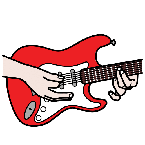 Pictograma de tocar la guitarra para niños con autismo y TEA