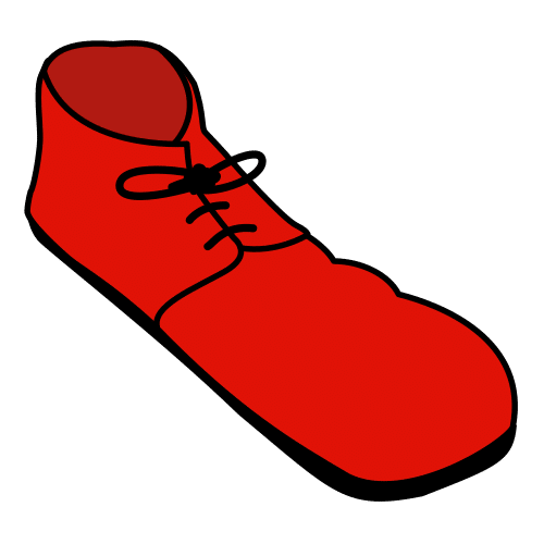 Pictograma de zapato de payaso para niños con autismo y TEA