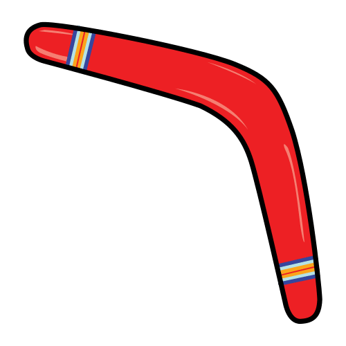 Pictograma de boomerang para niños con autismo y TEA