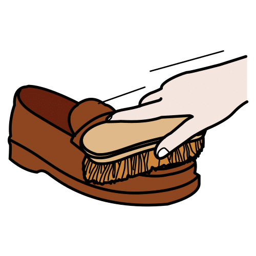 Pictograma de limpiar los zapatos para niños con TEA
