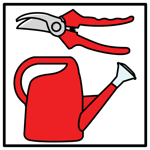 Pictograma de taller de jardinería para niños con TEA