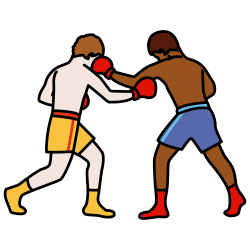 Pictograma de boxeo para niños con TEA