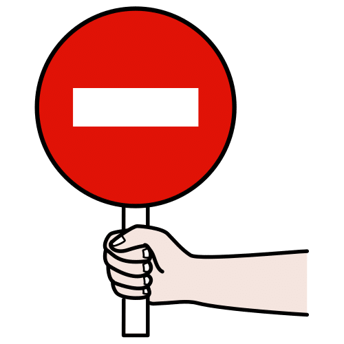 Pictograma de prohibir para niños con TEA