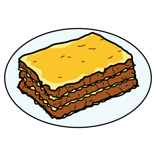 Pictograma de lasagna para niños con TEA