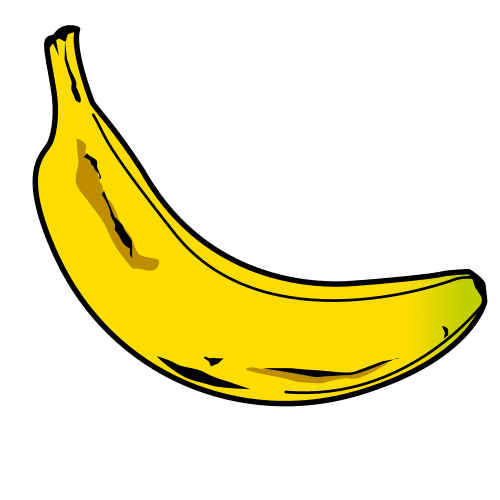 Pictograma de plátano para niños con autismo y TEA