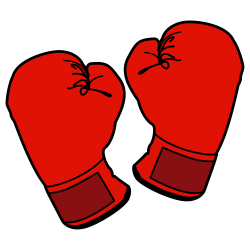 Pictograma de guantes de boxeo para niños con autismo y TEA