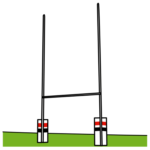 Pictograma de portería de rugby para niños con autismo y TEA