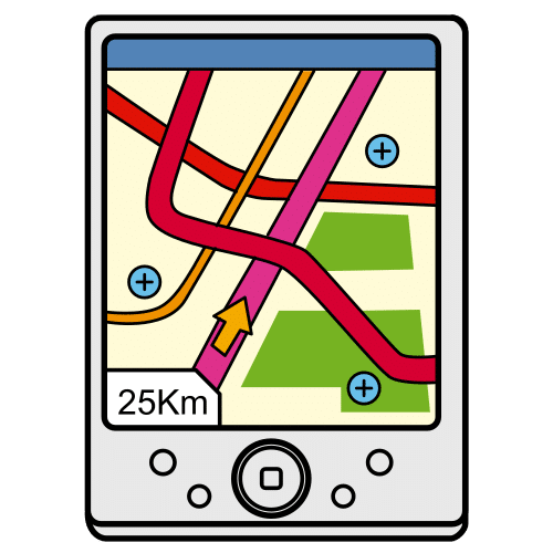 Pictograma de gps para niños con autismo y TEA
