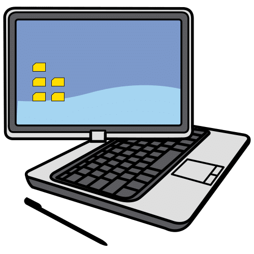 Pictograma de tablet pc para niños con TEA