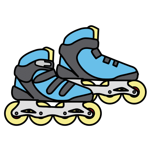 Pictograma de patines para niños con TEA