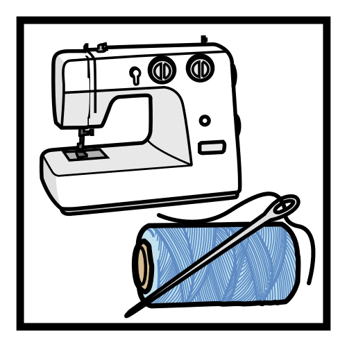 Pictograma de taller de textil para niños con TEA