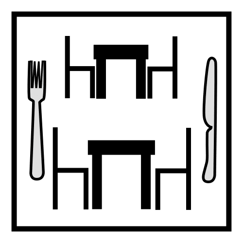 Pictograma de comedor para niños con autismo y TEA