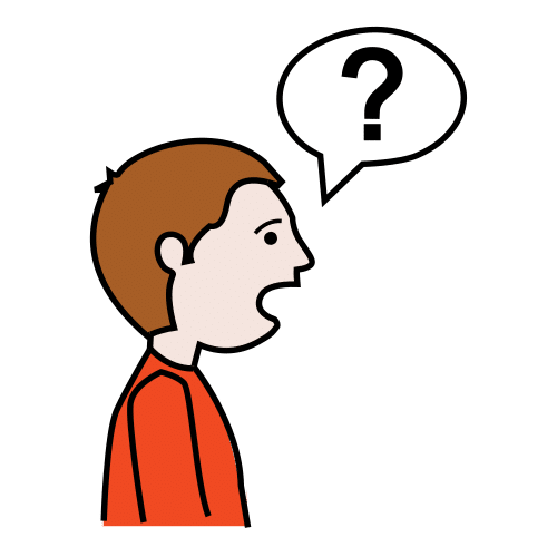 Pictograma de preguntar para niños con autismo y TEA
