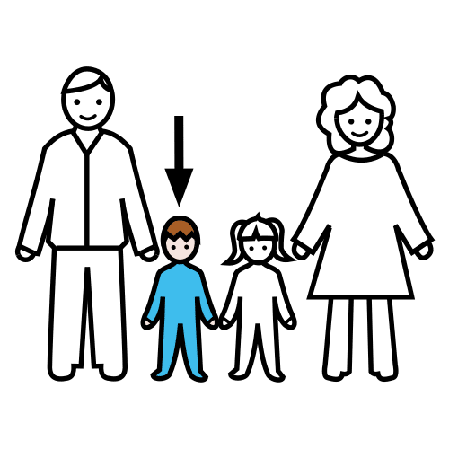 Pictograma de hijo para niños con TEA