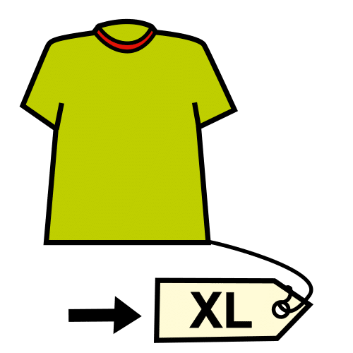 Pictograma de talla para niños con TEA